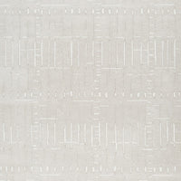 Berty Large Area Rug with Abstract Patterns, Tan-Ivory Hand-Tufted Wool 8x10