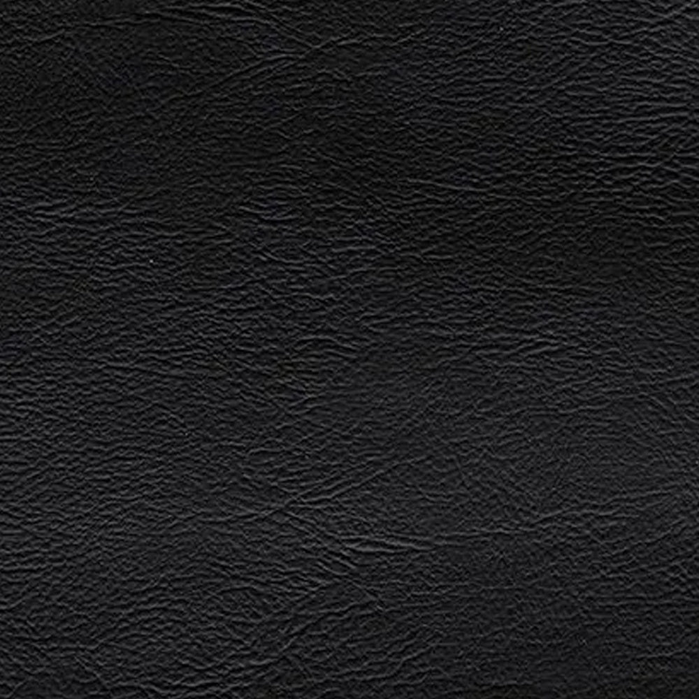 Emy Oversized Accent Ottoman, Black Top Grain Leather, 42 Inch -BM352986