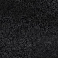 Emy Oversized Accent Ottoman, Black Top Grain Leather, 42 Inch -BM352986