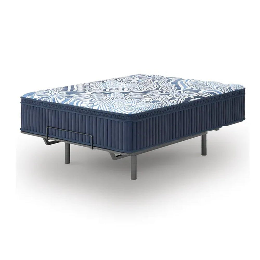 Helen Queen Size Euro Top Mattress with Cooling Gel Latex, Blue Fabric 15 Inch-BM353026
