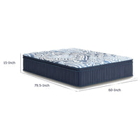 Xyno Queen Size Mattress, Memory Foam, Cooling Gel Latex, Dark Blue Fabric 15 Inch-BM353027