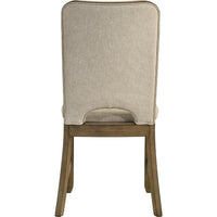Rell Dining Side Chair Set of 2, Cutout Back, Beige Cushions, Antique Brown - BM353086
