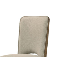 Rell Dining Side Chair Set of 2, Cutout Back, Beige Cushions, Antique Brown - BM353086