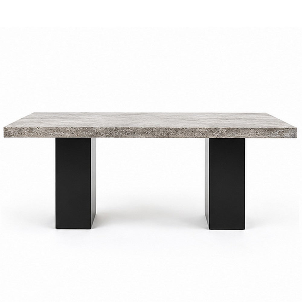 Mali Dining Bench, Cushioned Seat , Dove Gray Fabric, Dark Brown 40 Inch - BM353088