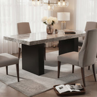 Mali Dining Bench, Cushioned Seat , Dove Gray Fabric, Dark Brown 40 Inch - BM353088