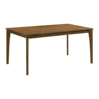 Stan Rectangular Dining Table, Flared Legs, Smoke Walnut Brown 63 Inch - BM353094