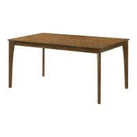 Stan Rectangular Dining Table, Flared Legs, Smoke Walnut Brown 63 Inch - BM353094