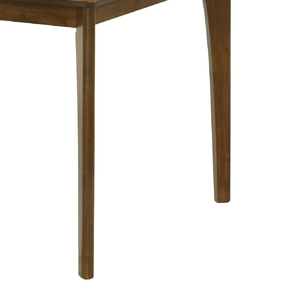 Stan Rectangular Dining Table, Flared Legs, Smoke Walnut Brown 63 Inch - BM353094