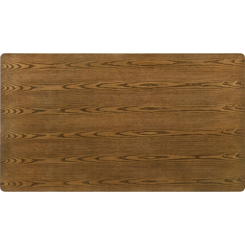 Stan Rectangular Dining Table, Flared Legs, Smoke Walnut Brown 63 Inch - BM353094
