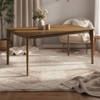 Stan Rectangular Dining Table, Flared Legs, Smoke Walnut Brown 63 Inch - BM353094