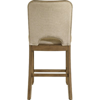 Rell Counter Stool Chair Set of 2, Cutout Back, Beige, Antique Brown - BM353095