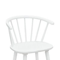 Anna Counter Stool Chair Set of 2, Curved Spindle Back, Footrests, White - BM353097