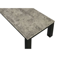 3pc Coffee Table and 2 End Table Set, Gray Concrete Top, Black Wood Legs - BM353098