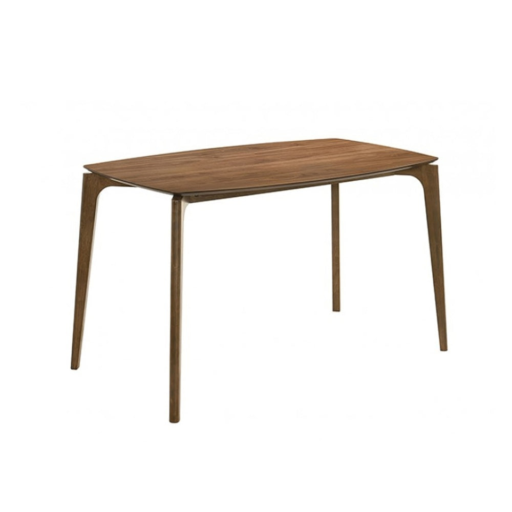 Ebik Couter Height Table, Rectangular, Angled Legs, Walnut Brown 59 Inch-BM353104