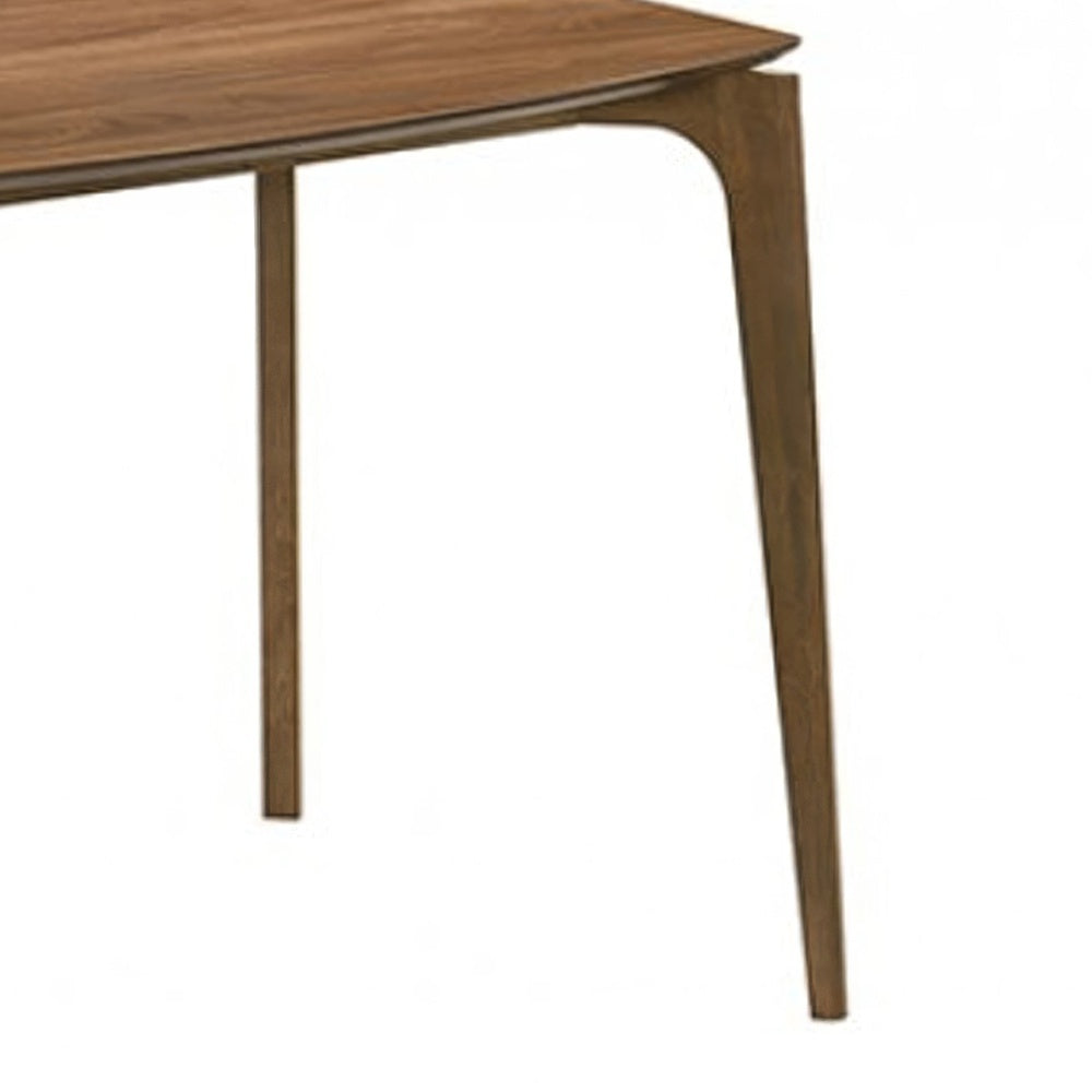 Ebik Couter Height Table, Rectangular, Angled Legs, Walnut Brown 59 Inch-BM353104