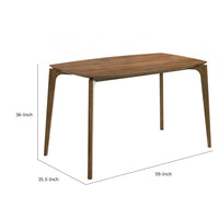 Ebik Couter Height Table, Rectangular, Angled Legs, Walnut Brown 59 Inch-BM353104