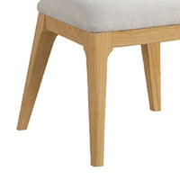 Cair Dining Side Chair Set of 2, Curved Back, Beige Cushions, Natural Brown-BM353113