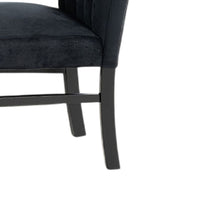Sely Side Dining Chair Set of 2, Foam Fill Seat and Channeled Back, Black-BM353114