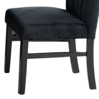 Sely Side Dining Chair Set of 2, Foam Fill Seat and Channeled Back, Black-BM353114