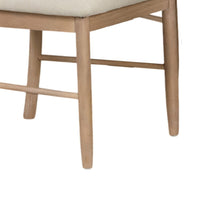 Reha Dining Side Chair Set of 2, Arch Back, Beige Cushions, Natural Brown-BM353115