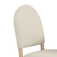 Reha Dining Side Chair Set of 2, Arch Back, Beige Cushions, Natural Brown-BM353115