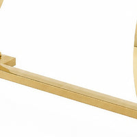 Hols Dining Table, Gold Banding on White Top, O-Shaped Steel Legs 80 Inch-BM353126
