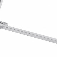 Hols Dining Table, Silver Banding on White Top, O-Shaped Steel Legs 80 Inch-BM353127
