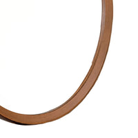 Urne Dresser Mirror, Framed Design, Walnut Brown Wood, 36 Inch Round-BM353130