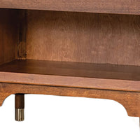 Urne Nightstand, 1 Drawer with Shelf, USB Port and LED, Walnut Brown-BM353131