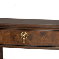 Raam Nightstand, 2 Drawers, 1 Shelf, Gold Capped Legs, Dark Cherry Brown-BM353134