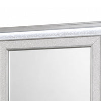 Gala Dresser Mirror, Embedded Crystal Trim w LED, Gray 40x44 Rectangular-BM353138