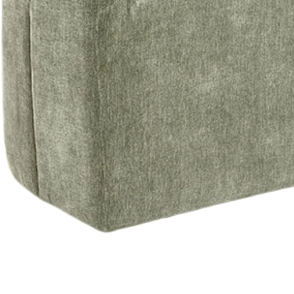 Esha Accent Barrel Chair w Casters, Foam Fill Textured Green Upholstery-BM353140