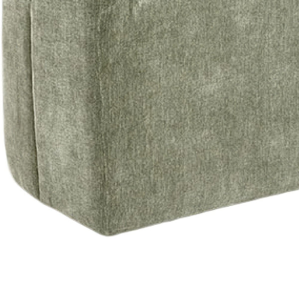 Esha Accent Barrel Chair w Casters, Foam Fill Textured Green Upholstery