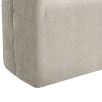 Esha Accent Barrel Chair w Casters, Foam Fill Taupe Brown Upholstery-BM353142