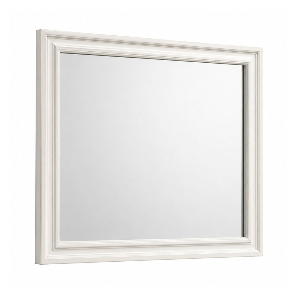 Hezi Dresser Mirror, Glam White, Multi Layer Molded Frame, 36x41-BM353145
