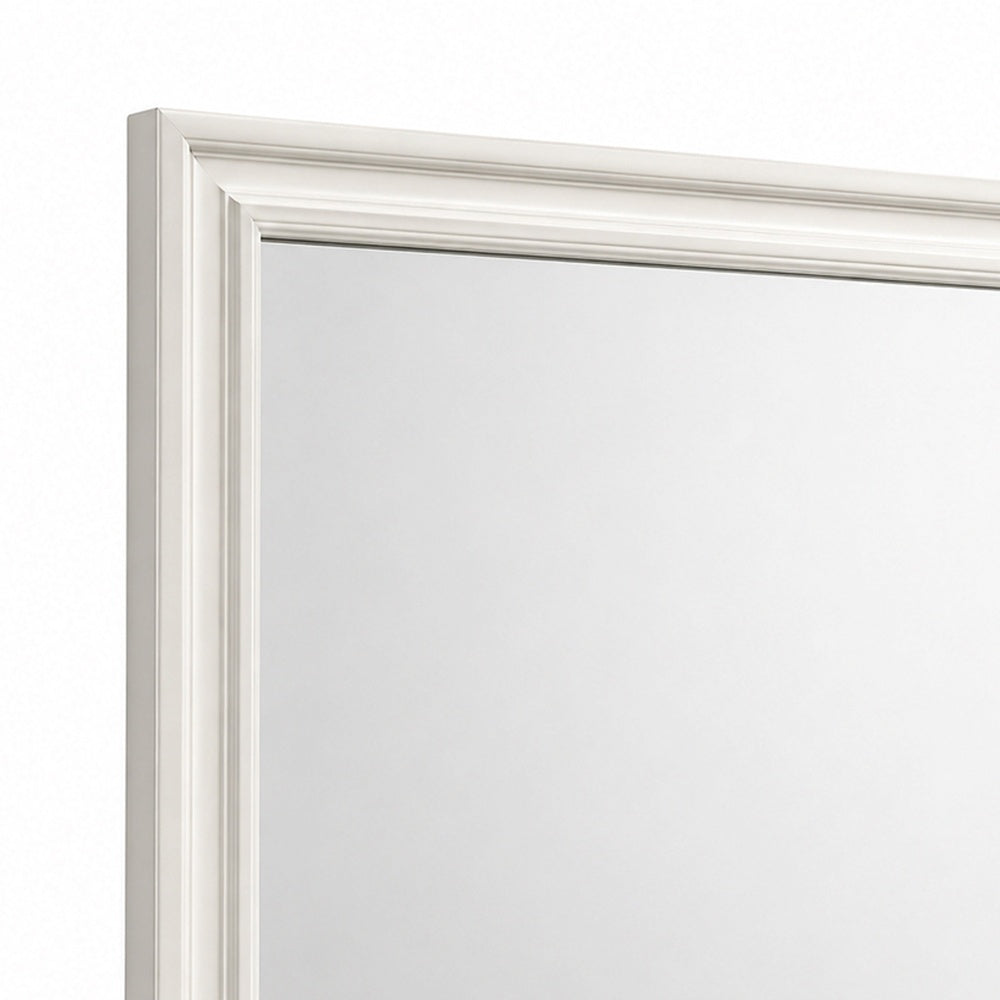 Hezi Dresser Mirror, Glam White, Multi Layer Molded Frame, 36x41-BM353145