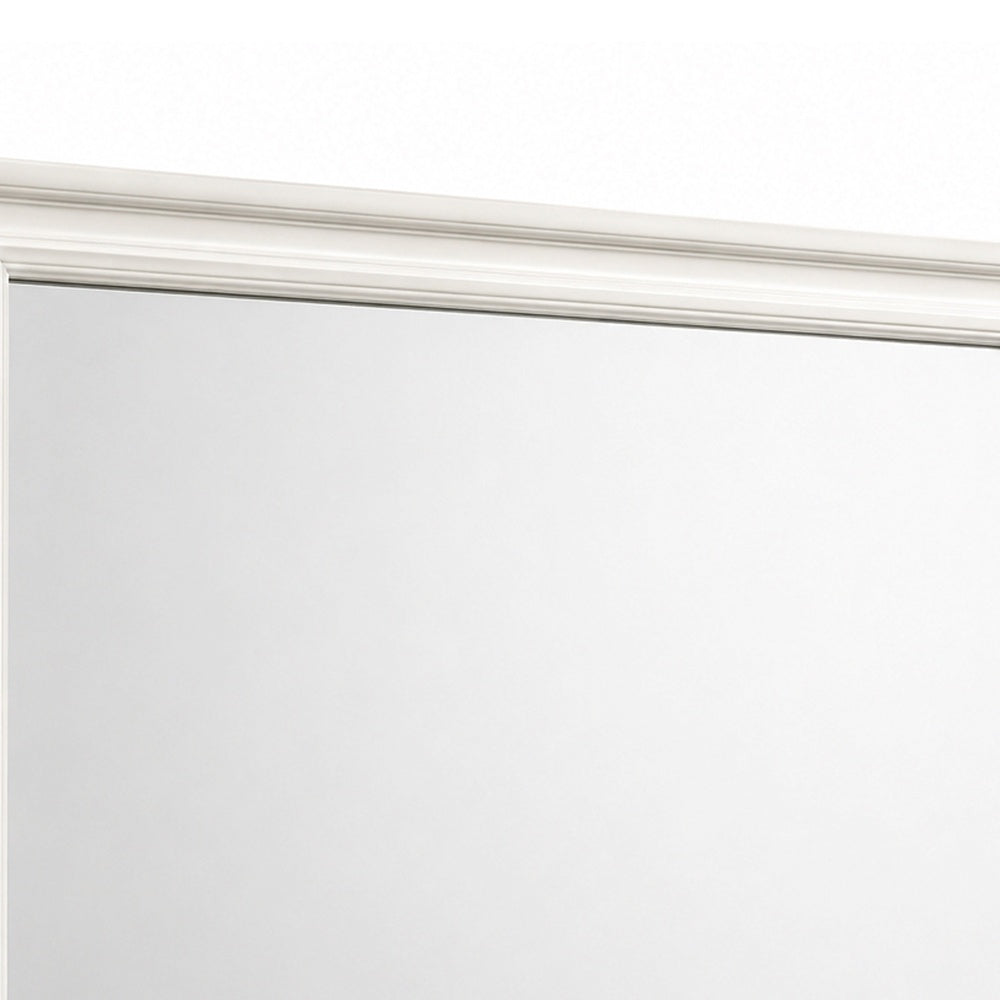 Hezi Dresser Mirror, Glam White, Multi Layer Molded Frame, 36x41-BM353145