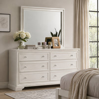 Hezi Dresser Mirror, Glam White, Multi Layer Molded Frame, 36x41-BM353145