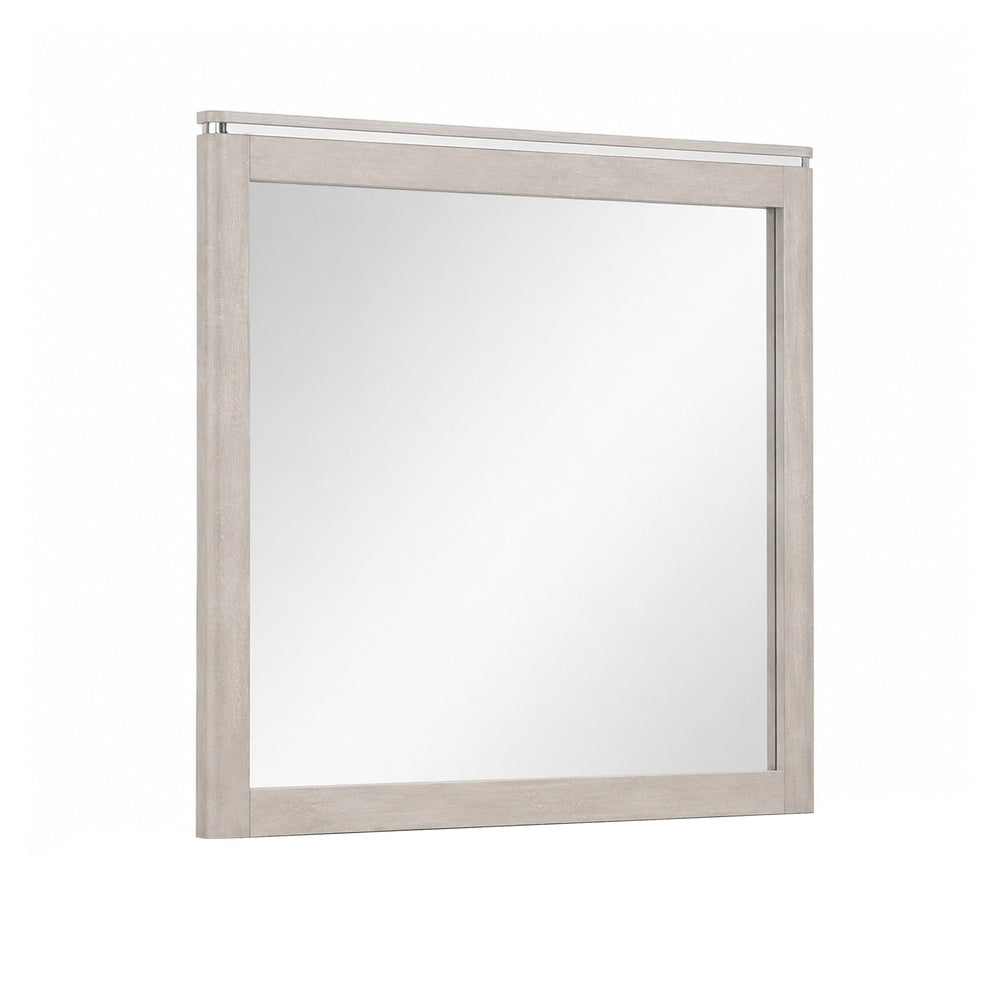 Hezi Dresser Mirror, Glam White, Multi Layer Molded Frame, 41x42 - BM353149