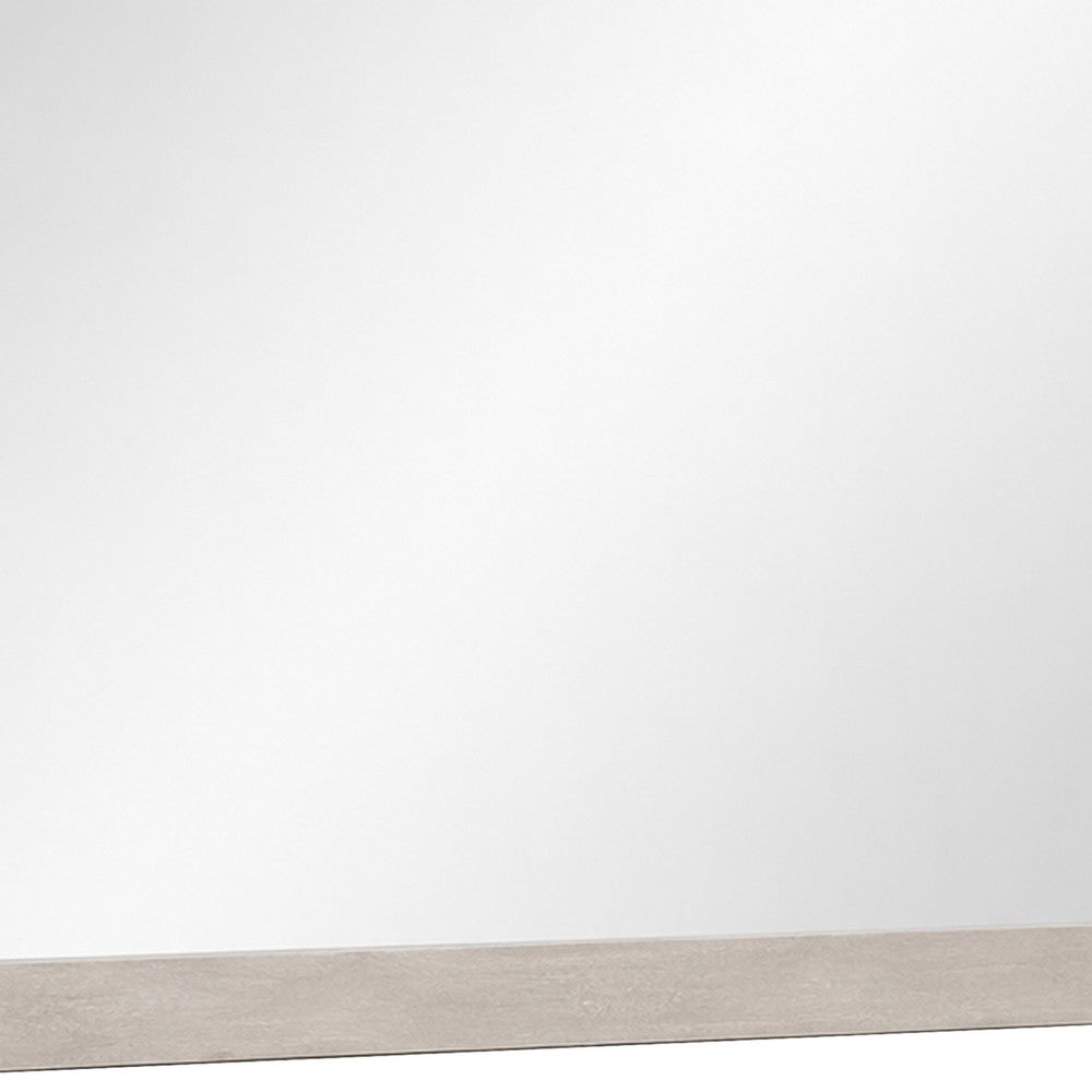 Hezi Dresser Mirror, Glam White, Multi Layer Molded Frame, 41x42