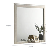 Hezi Dresser Mirror, Glam White, Multi Layer Molded Frame, 41x42