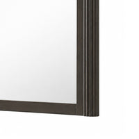 Lim Dresser Mirror, Dark Walnut Brown, Faux Marble, 39x45 Fluted Frame-BM353153