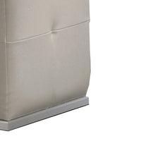 Keza Vanity Stool, White Tufted Seat, 19 Inch Cubic Membrane Press-BM353155