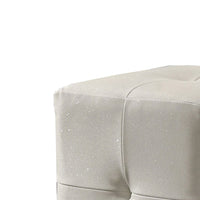 Keza Vanity Stool, White Tufted Seat, 19 Inch Cubic Membrane Press-BM353155