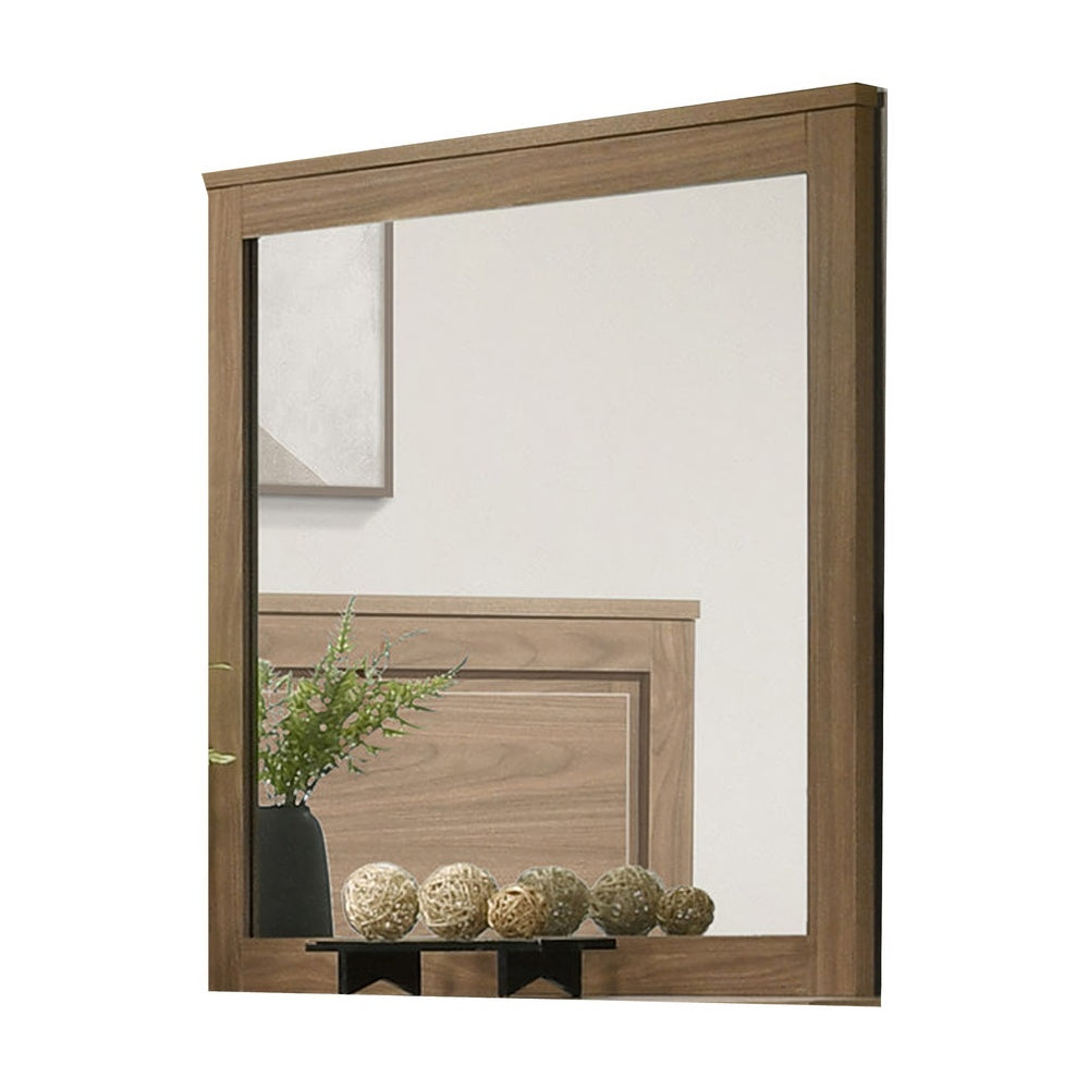 Pize Dresser Mirror,  Walnut Brown, 39x39 Landscape Frame-BM353157