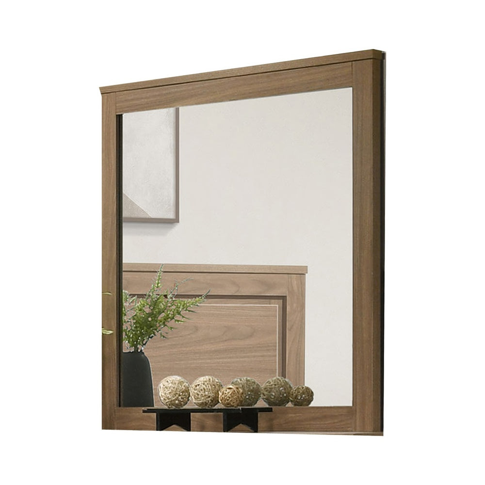 Pize Dresser Mirror,  Walnut Brown, 39x39 Landscape Frame-BM353157