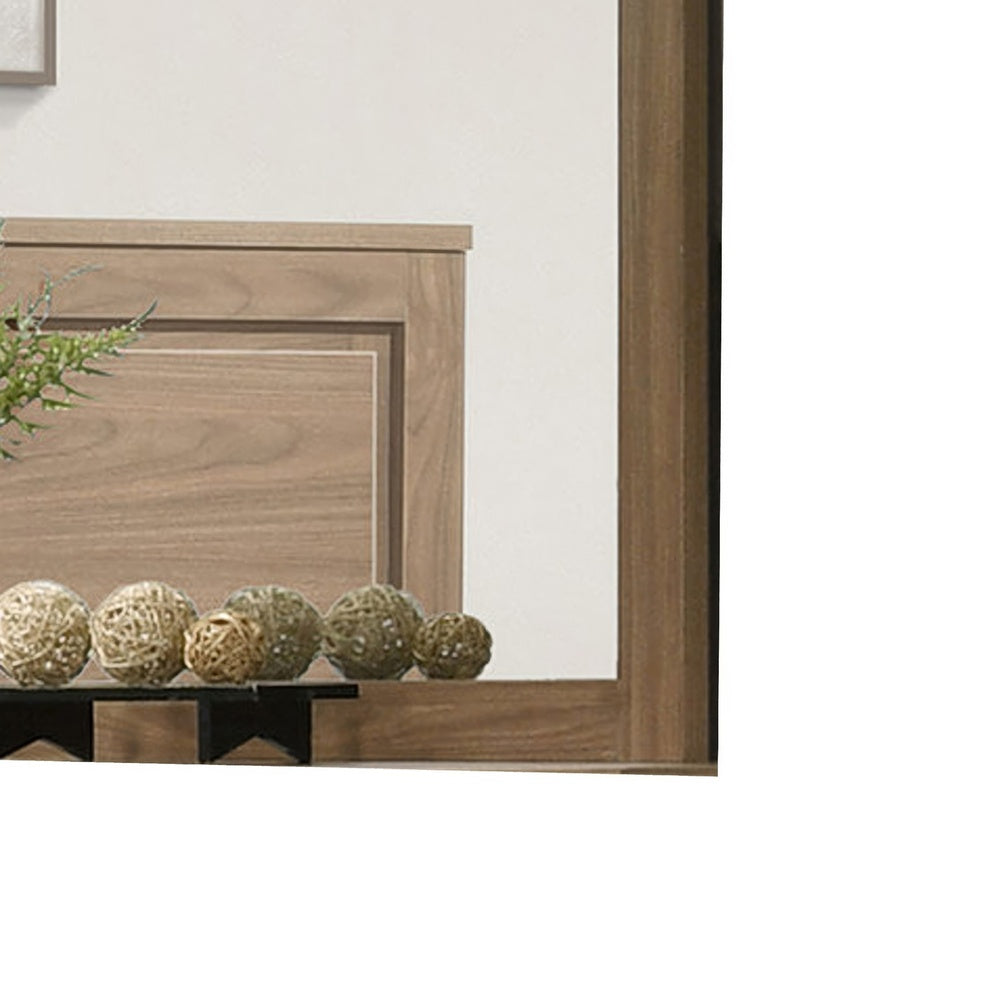 Pize Dresser Mirror,  Walnut Brown, 39x39 Landscape Frame-BM353157