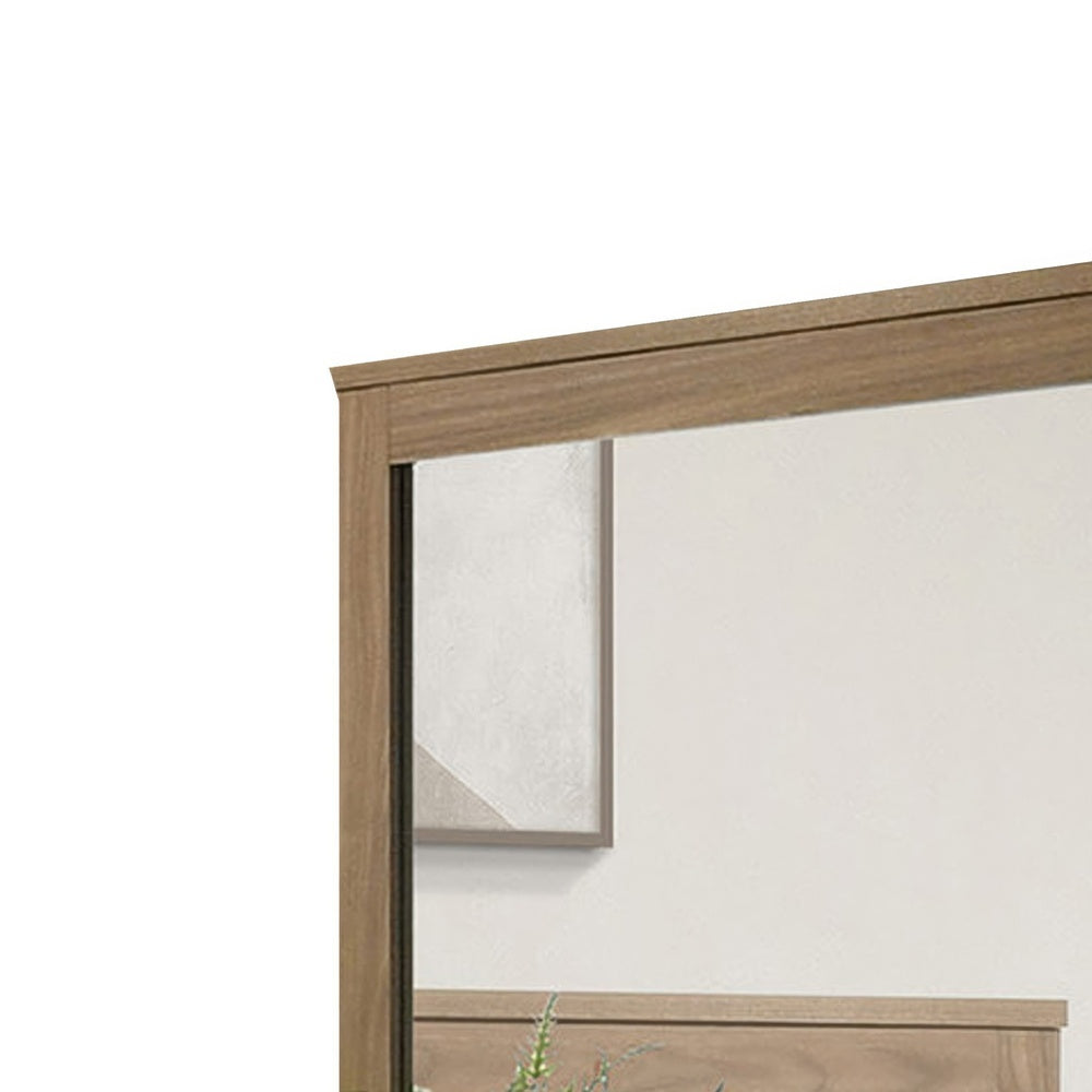 Pize Dresser Mirror,  Walnut Brown, 39x39 Landscape Frame-BM353157