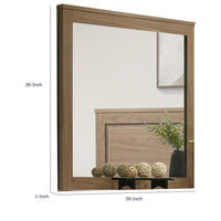 Pize Dresser Mirror,  Walnut Brown, 39x39 Landscape Frame-BM353157