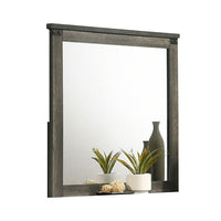 Bry Dresser Mirror, Crown Molded Top, 38x40 Rustic Gray Frame-BM353161